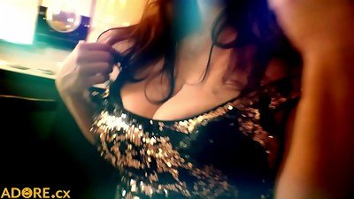 elder with enormous funbags seduced on the party