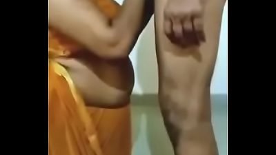 Maid aunty eating manmeat like a lollipop&comma; holder dark-hued it and blackmailed everyday