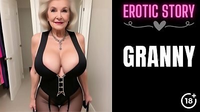 [GRANNY Story] Elevator fucky-fucky with a naughty GILF Part 1