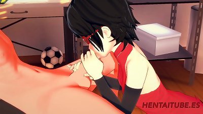 Boruto Naruto manga porn 3d - Sarada handjob & ass cheeks to Naruto and spunk in her jaws - anime porn hard bang-out