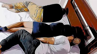 I linger in the hostel with my pipe and his girlfriend but I can not resist my gorgeous sister-in-law who is next to me - The day I take advantage of my brother's wife NTR animation Version